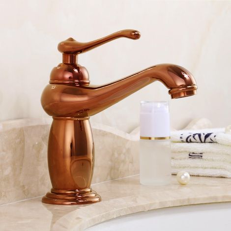 Robinets de Lavabo à 3 Trous Robinet de Lavabo de Salle de Bain en Or Brossé Robinet de Salle de Bains Robinets Mélangeurs de Lavabo à Double Levier en Laiton Cascade Eau Chaude Et Froide (1/5)