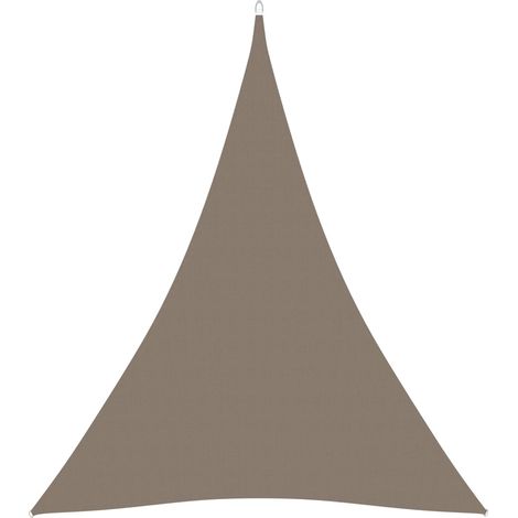 Voile de parasol, Voile d'ombrage, Toile Tendue Parasol protection contre la chaleur Tissu Oxford triangulaire 3x4x4 m Taupe TTF5866 (1/5)