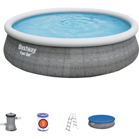 BESTWAY Piscina Redonda Fast Set con Depuradora 457x107 12362 L 57372 (1/5)