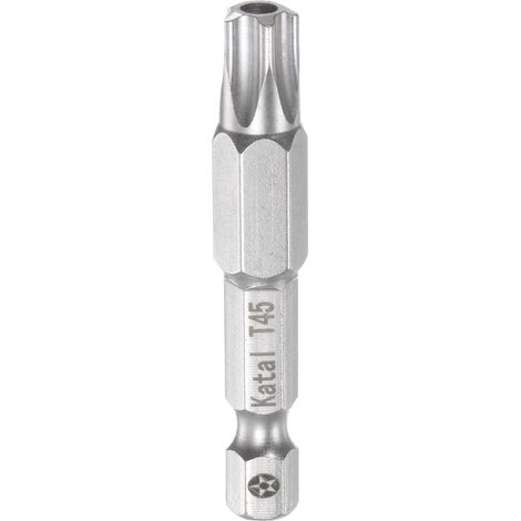 Tournevis Embout T45 Étoile 5 Point 1/4" Hexagonal Tige 2" L (1/5)