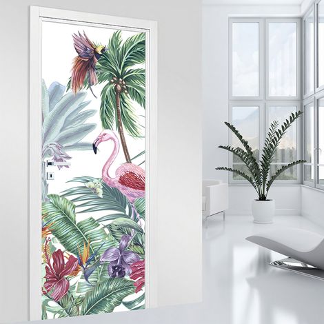Stickers pour porte - Jungle - 63 x 205 cm - Adhésif MAT (1/2)