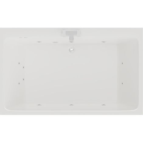 Wholesale Domestic Verna 1800mm x 1100mm 12 Jet Chrome Flat Jet Double Ended Whirlpool Bath (1/5)