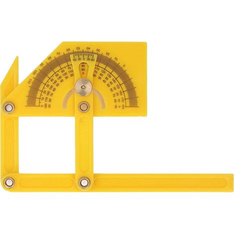 Rapporteur d'Angle Bois / Plastique ABS / Mesure 15.5 x 9cm / Pour Mesures Internes, Externes et Inclinations (1/5)