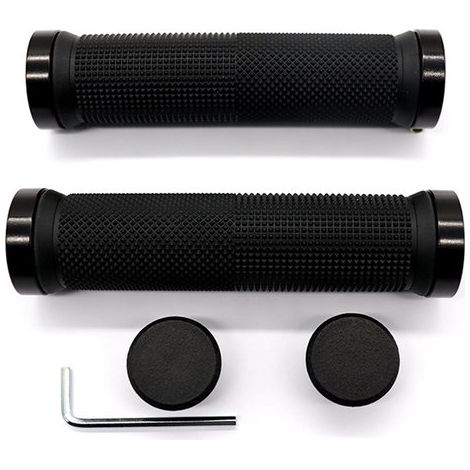 Poignées de guidon pour vélo, poignées de guidon pour VTT. Conception élastique et texturée. Mécanisme de verrouillage double face en alliage d'aluminium. R (1/5)