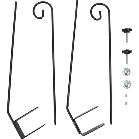 Crochet de fixation extensible pour pont de clôture, 2 pièces, mangeoire à oiseaux robuste et réglable pour mangeoires, pots de fleurs, lanternes, carillons éoliens. (1/5)