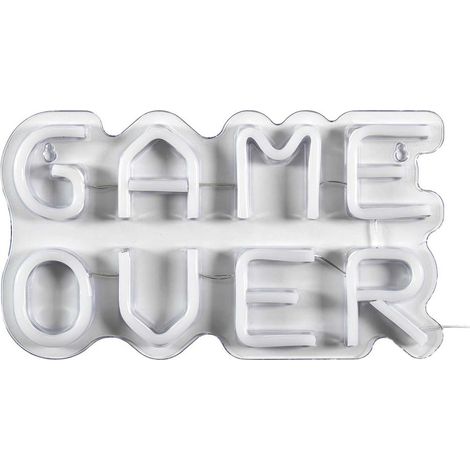 Lampe LED Effet Néon "Game Over" 32cm Multicolore (1/5)