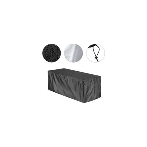 Telo di copertura impermeabile per contenitore da giardino, con cerniera, in tessuto Oxford 210D, resistente ai raggi UV – Rettangolare (123 x 62 x 55 cm) - Crezuo