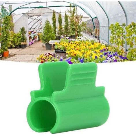 NEUF garden tunnel clips, 24 pieces single-head clamps for net and hoop fastening.