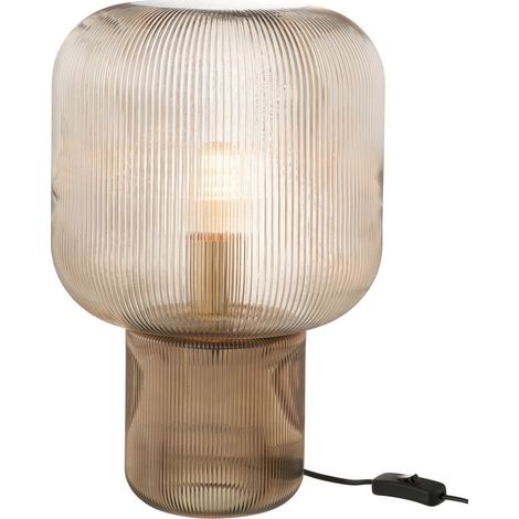 Lampe en verre marron ambiance chaleureuse et design élégant - Verre marron fumé élégant (1/3)