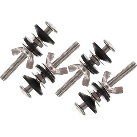 2 Sets Kit D' pour Siège de Toilette, Acier Inoxydable (1/5)