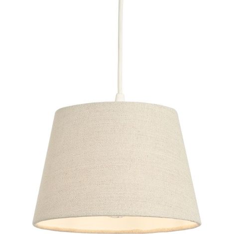 Litecraft Muriel 8 Inch Empire Beige Easy Fit Fabric Tapered Ceiling Lampshade (1/5)