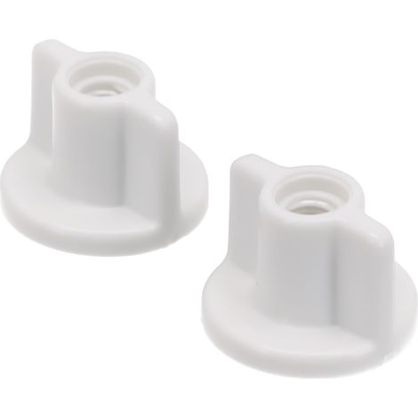 Lot de 2 écrous arrière en plastique pour abattant WC - Accessoires de fixation pour siège de toilette - Compatible vis 6 mm (1/4)