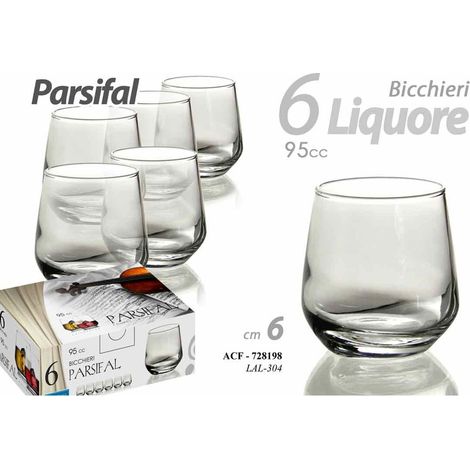 Set 6 liquorgläser 95 ml Parsifal, 6 cm hoch