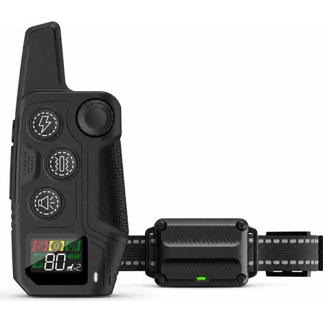 Collier de dressage pour chien étanche avec télécommande écran LCD 3 modes vibration sonore électrostatique réglable pour jardinage et extérieur (1/5)