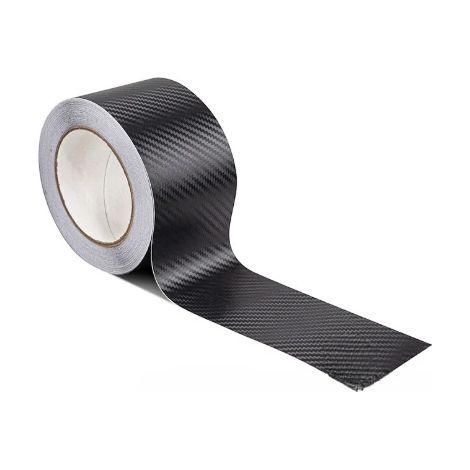 (Noir 7 cm x 3 m) Film protecteur de carrosserie en fibre de carbone nano, étanche, pour seuils de portières et rétroviseurs latéraux, anti-rayures. (1/4)