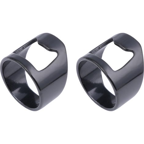 Bottle Opener Ring - Stainless Steel - Unisex - For Beer Bottles - Adjustable Fit - 1 Piece (1/5)