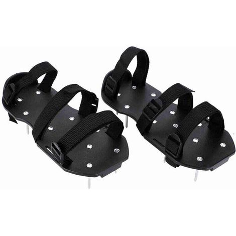 Paire de Semelles de Ventilation pour Gazon I aérateur de pelouse I Amélioration de la qualité du Sol I 13 Clous en Acier I Réglable Jusqu’à la Taille 46 et sur Toutes Les Chaussures I 30×13×6 cm