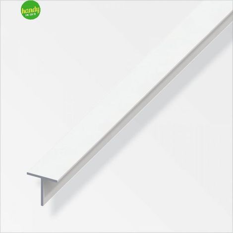 Profilo a T Alfer Aluminium pvc bianco lato 1,15cm lungh. 1m