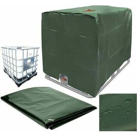PA Bâche de réservoir d'eau, Bâche Couverture Réservoir IBC pour Cuve 1000L, Capôt de Protection Container Citerne Eau, Anti-poussière Anti-UV Anti-Pluie, 120x100x116cm (1/5)