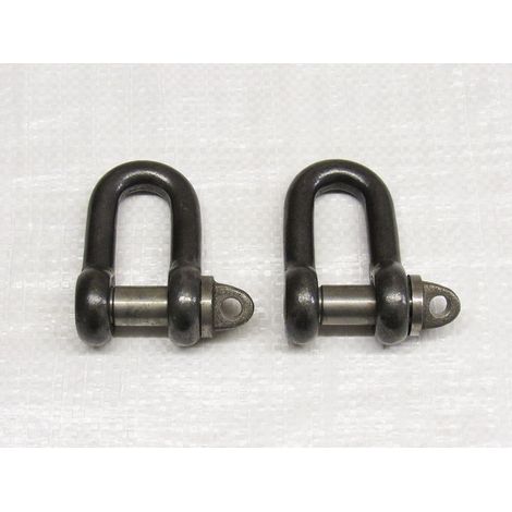 X2 0.3 Ton Self Colour Screw Pin Small Dee Shackles - 300KG D Lifting Towing Tested Certified (1/2)