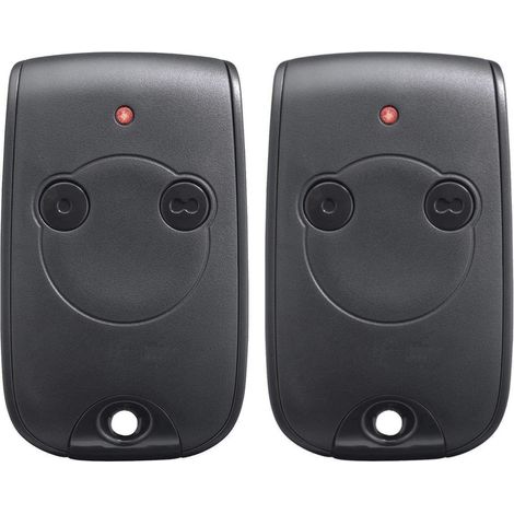 Pack de 2 télécommandes compatibles Somfy Keytis NS2 RTS – Émetteur mural 433.42 MHz – Programmation auto-apprentissage – 2 boutons ergonomiques