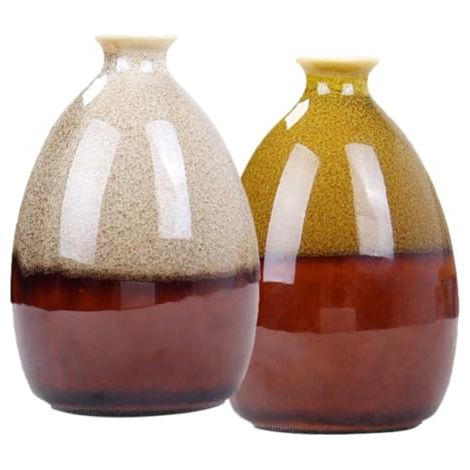 Vase de Table en Céramique Blanc Lot de 2, Petit Format (1/5)