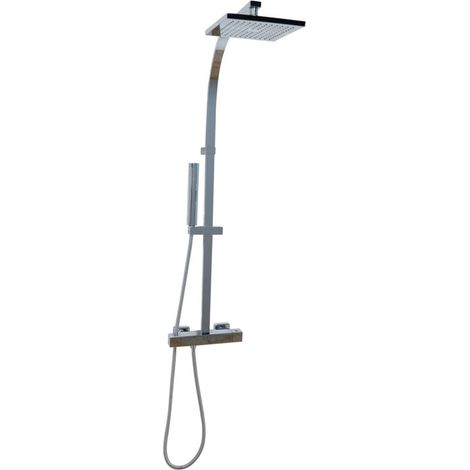 Colonne de douche thermostatique avec mitigeur chromé – Pomme haute – Type de jet pluie – B30234 – Alterna (1/4)