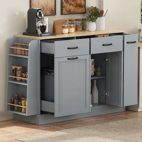 Mobile cucina con vano pattumiera MDF 133,5 cm OKMYHOME (1/5)