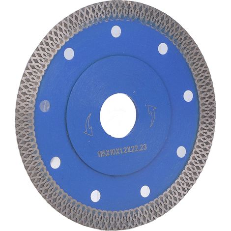 Disque diamant ultra-fin 115 mm, lame de scie pour carrelage porcelaine, granit, marbre, céramique, avec flasque et ondulé, lot de 4,5 pouces (1/5)