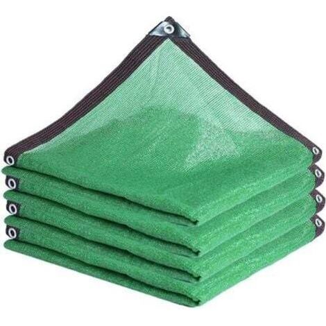 Filet D'ombrage Vert, Voile D'ombrage Toile D Ombrage Rectangulaire Toile D'ombrage 75% Filet Solaire Résistant Aux D'ombrage Pare-Soleil,Pour Terrasse Serre Cours (3mx3m/9.8ftx9.8ft) MINKUROW (1/4)