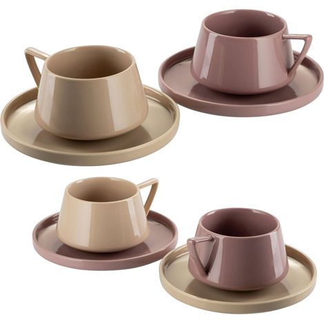 Set di due tazze e piattini Luna