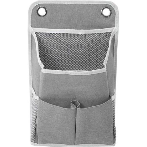 Gris， Sac à suspendre multifonctionnel pour dortoir universitaire Panier à suspendre en tissu Organiseur divers Sac de rangement mural derrière une porte (1/5)