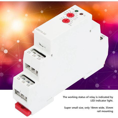 Relais à Retardement Monofonction Rail DIN Automatisme Industriel Minuterie Automatique GRT8-A2 (AC230V) (1/5)