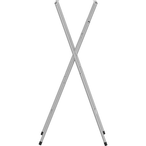Pieds de table de bar pliables structure en acier galvanisé argenté 45 x 53 x 108 cm (1/5)