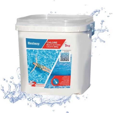 Bestway Chlore Multiactions - Galets 200G Seau De 5Kg (1/5)