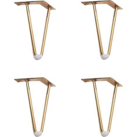 Pieds de meubles en fer forgé doré, 15 cm, lot de 4, grande capacité de charge, résistants aux rayures et faciles à installer. (1/5)