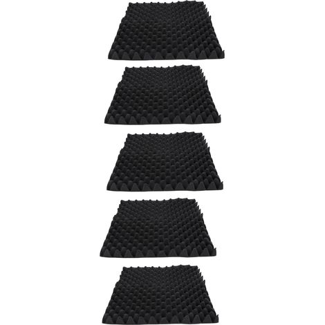 Lot de 5 panneaux acoustiques en mousse pour studio, cales insonorisantes, matériaux d'isolation et de réduction du bruit (1/5)