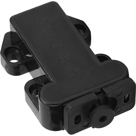 6er-Set Nylon-Schubladenriegel mit Puffer und Selbstverriegelungsmechanismus, Möbelbeschläge, Zubehör, schwarz (1/5)