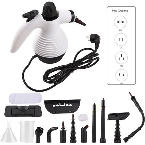 1000W Portable Steam Cleaner, 3 bar, 15 Accessories, Chemical-Free, Removes Grease and Dirt (1/5)