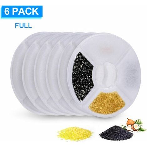 Fontaine Cat Filtres A Eau Filtres De Remplacement Pour Fleur Fontaine Chat Fontaine D'Eau Distributeur D'Eau 6Pcs - (1/5)