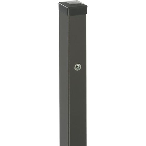 Polbram Torpfosten 70 x 70 (160cm) Abstand 76 cm passend für LINUS 100, RAL-Farbe 7016 Zaunpfosten
