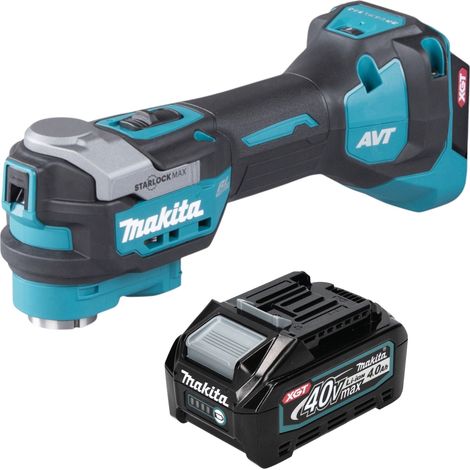 Makita TM 001 GM1 Outil multifonctions sans fil 40 V max Starlock Max Brushless + 1x batterie 4,0 Ah - sans chargeur (1/4)
