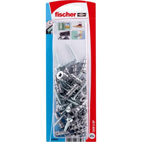 Selbstbohrender Metalldübel für GKM-Platte mit Schraube 4.5x35, 25 Stück
