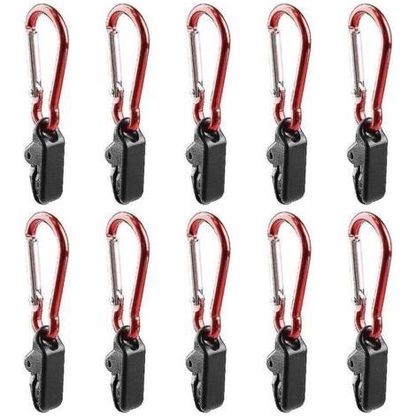 20 pinces de fixation pour bâche, auvent, tente, camping, jardinage, agriculture - 10 pièces (1/5)