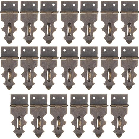 20 fermoirs vintage en bois vis de fixation boîtes à bijoux anciennes (1/5)
