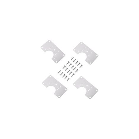 4ensembles Plaques De Fixation De Charnière Armoire Acier Inoxydable Kit Installation Réparation Pour Charnières De Portes Fixe Pour Placard