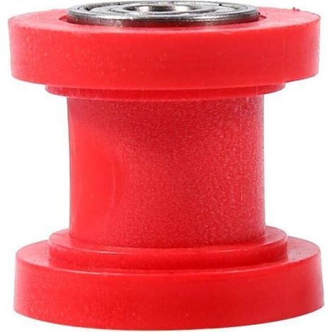 Tendeur de chaîne à galet coulissant, guide-galet de 8 mm pour mini-moto, quad et dirt bike (rouge) (1/4)