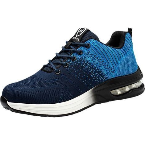 Baskets de SéCurité, Baskets de Travail Avec Embout En Acier, Chaussures de SéCurité LéGèRes Et Confortables, Baskets de Travail Industrielles Avec Coussin D'Air,Couleur: Bleu,Taille 41 (1/5)