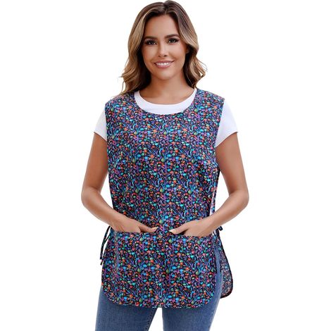 Femmes Tablier de Cuisine, Coton Motif Gilet, avec Lacets Tablier (1/5)