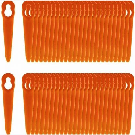 BEBUSINGOTO Packung mit 100 kompatiblen Klingen für Stihl PolyCut 2-2, PolyCut 3-2, FSA 45, FSA 57 und FSE 52 Akku-Rasentrimmer, Kunststoffklingen (1/5)